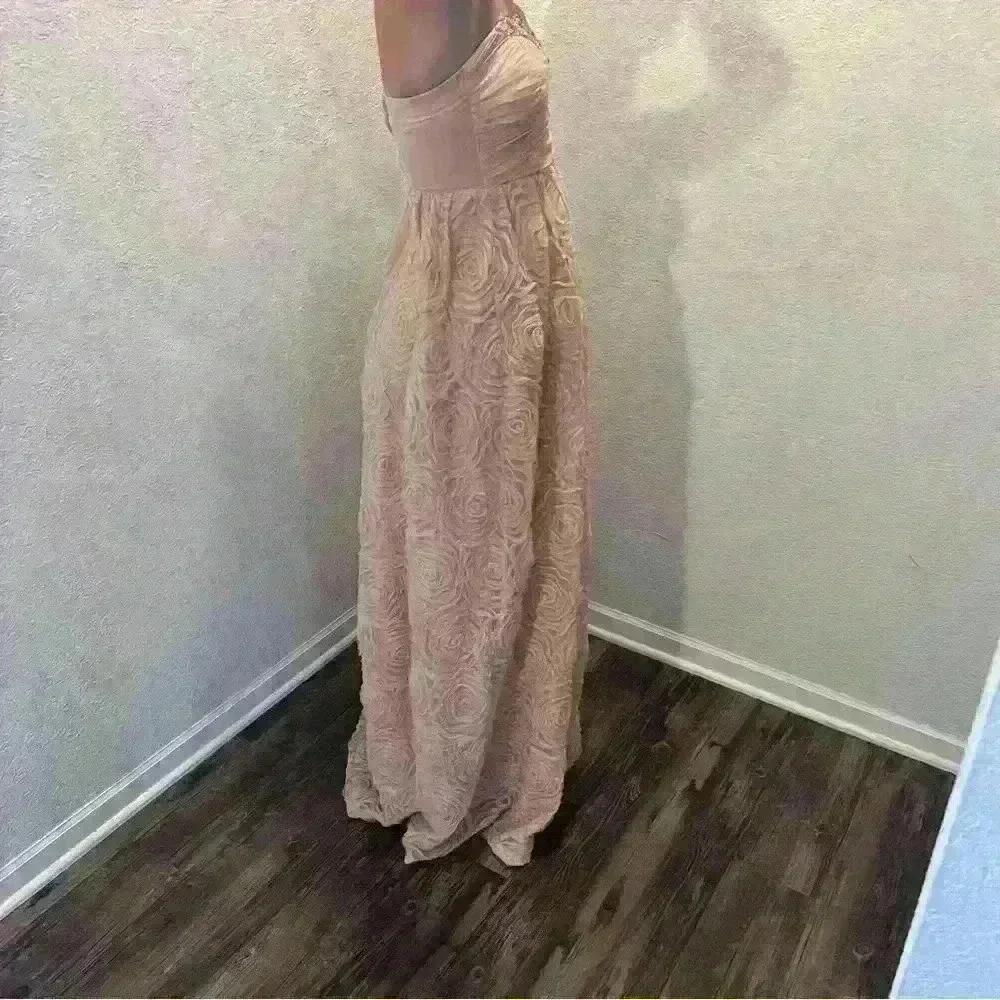 TRIXXI Womens Pink Molded Cups Sleeveless Formal Gown Dress Juniors sz 1